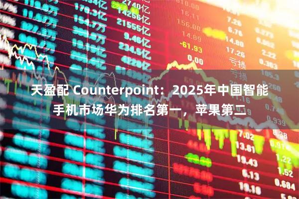 天盈配 Counterpoint：2025年中国智能手机市场华为排名第一，苹果第二
